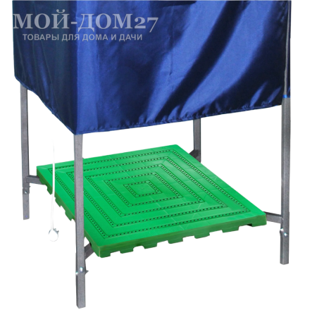 Дачный душ (Бак 128 л. с подогревом) | Мой-Дом27 | Емкость бака с подогревом: 128 л<br>
 В комплекте: шторка из водоотталкивающего материала, пластиковый поддон 50*50 см, пластиковая душ. лейка<br>
 <b>Поставляется в разобранном виде<br>
 </b>Размер коробки – 82*82*30 см, размер упаковки со стойками&nbsp;–&nbsp;230*6*6 см<br>